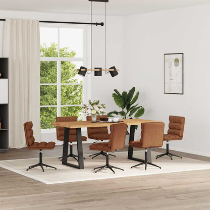 Sedie da Pranzo 6 pz Marroni in Similpelle