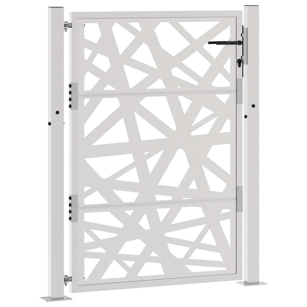 Cancello da Giardino 105x130 cm Acciaio Corten Design Leggero