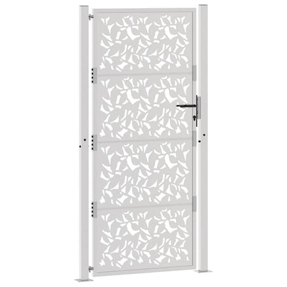 Cancello da Giardino 105x205 cm Acciaio Corten Design a Foglia