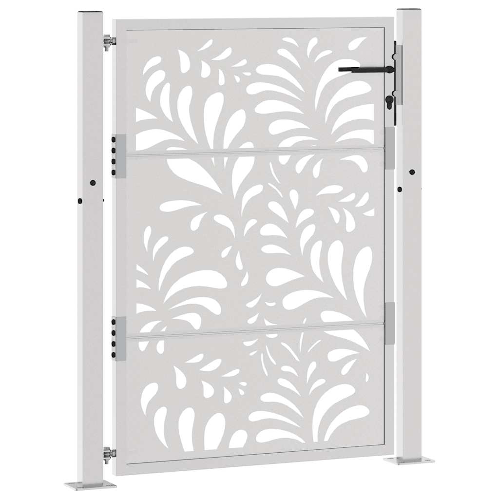Cancello da Giardino 105x130 cm Acciaio Corten Design Ondulato
