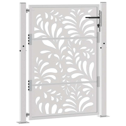 Cancello da Giardino 105x130 cm Acciaio Corten Design Ondulato