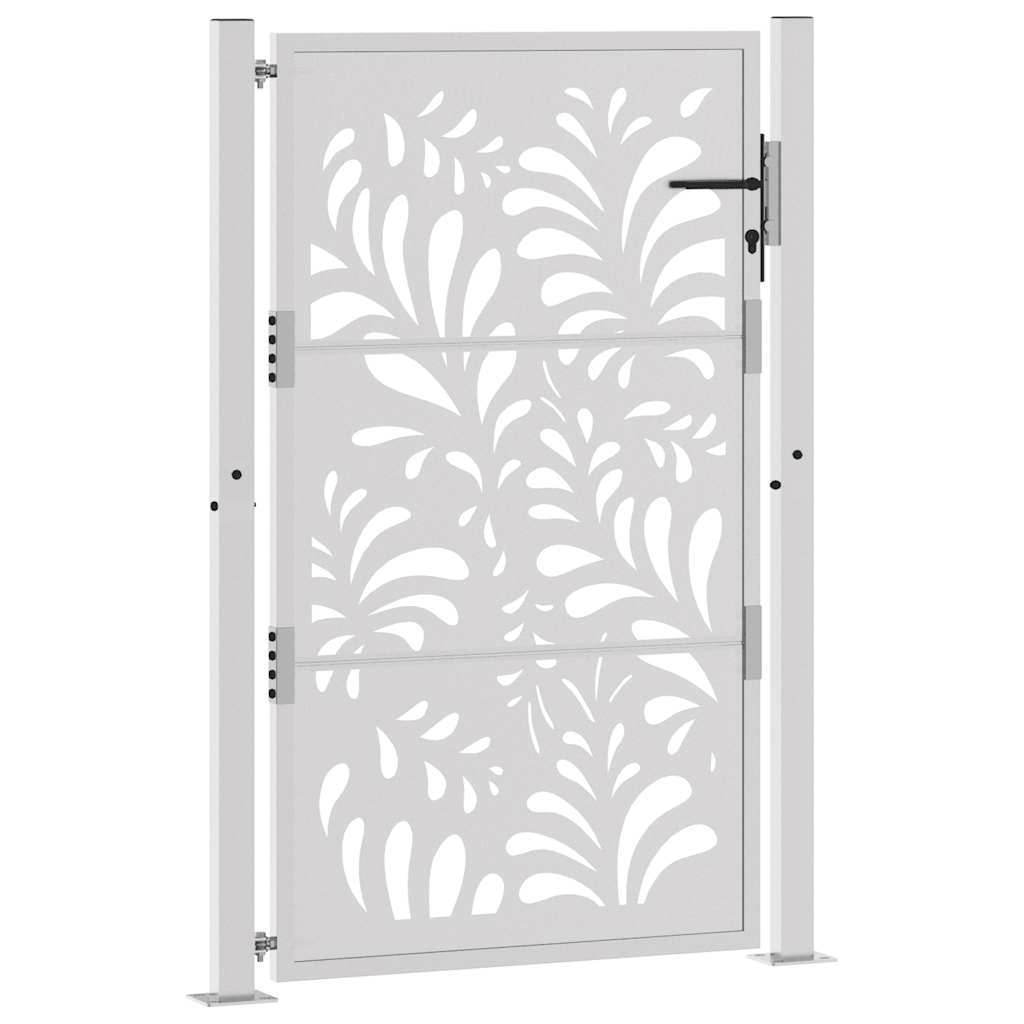 Cancello da Giardino 105x155 cm Acciaio Corten Design Ondulato