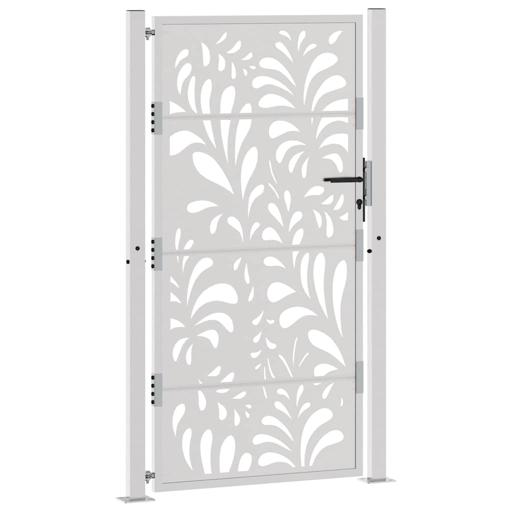 Cancello da Giardino 105x180 cm Acciaio Corten Design Ondulato