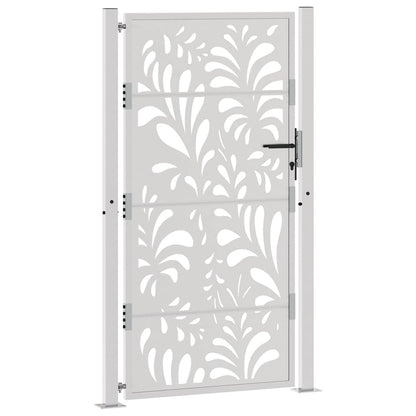 Cancello da Giardino 105x180 cm Acciaio Corten Design Ondulato
