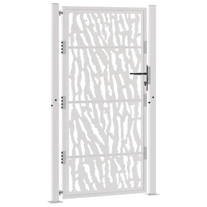 Cancello da Giardino 105x180 cm Acciaio Corten Design a Traccia