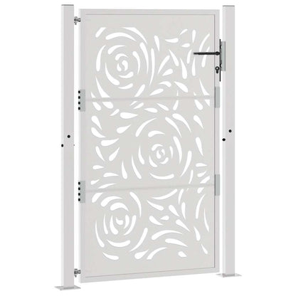 Cancello da Giardino 105x155 cm Acciaio Corten Design a Fiamma