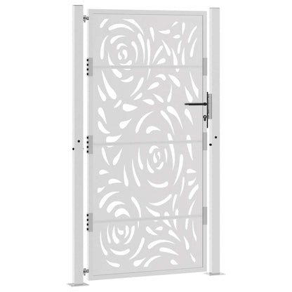 Cancello da Giardino 105x180 cm Acciaio Corten Design a Fiamma