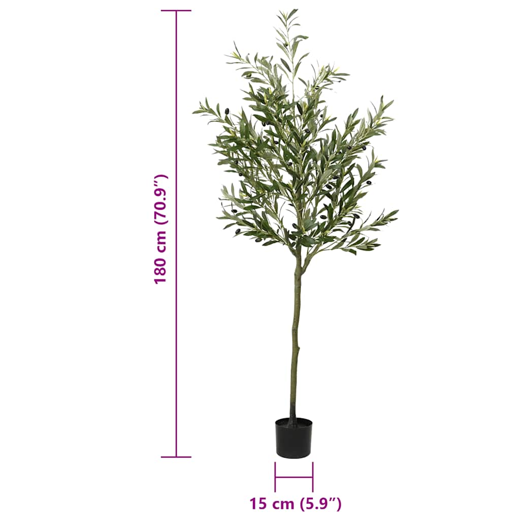 Albero Ulivo Artificiale 700 Foglie 180 cm Verde