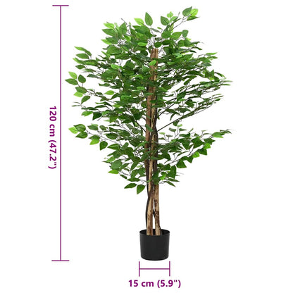 Pianta di Ficus Artificiale 788 Foglie 120 cm Verde
