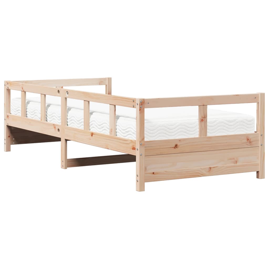 Dormeuse con Materasso 90x200 cm in Legno Massello di Pino