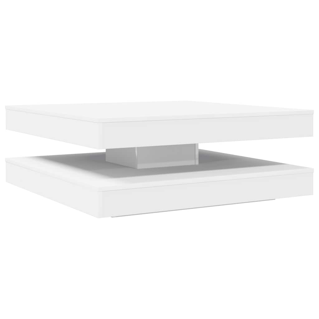 Tavolino da CaffÃƒÂ¨ Girevole a 360 Gradi Bianco 90x90x34,5 cm