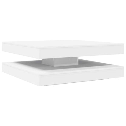 Tavolino da CaffÃƒÂ¨ Girevole a 360 Gradi Bianco 90x90x34,5 cm