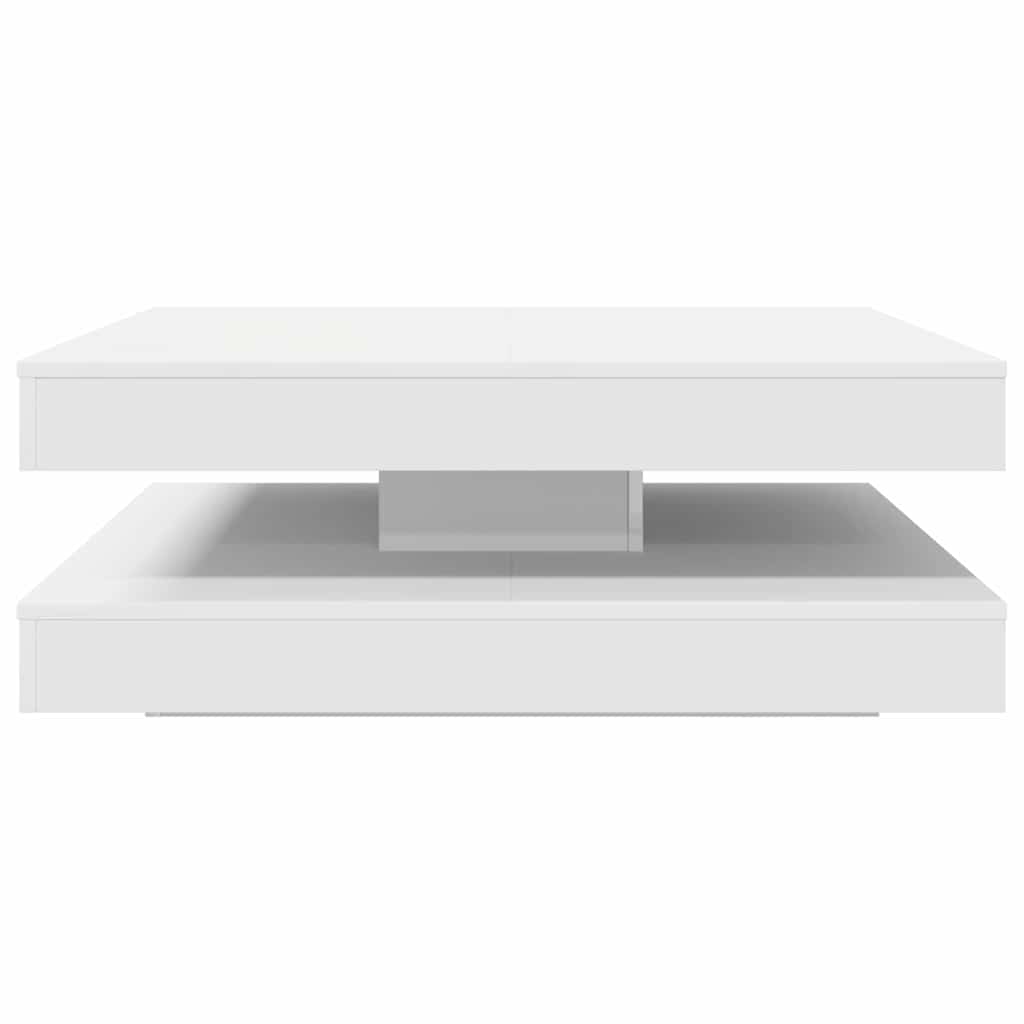 Tavolino da CaffÃƒÂ¨ Girevole a 360 Gradi Bianco 90x90x34,5 cm