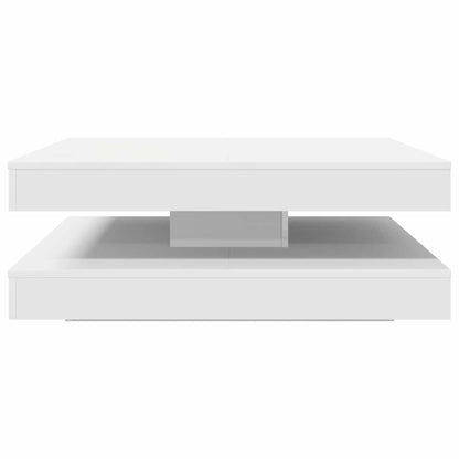Tavolino da CaffÃƒÂ¨ Girevole a 360 Gradi Bianco 90x90x34,5 cm