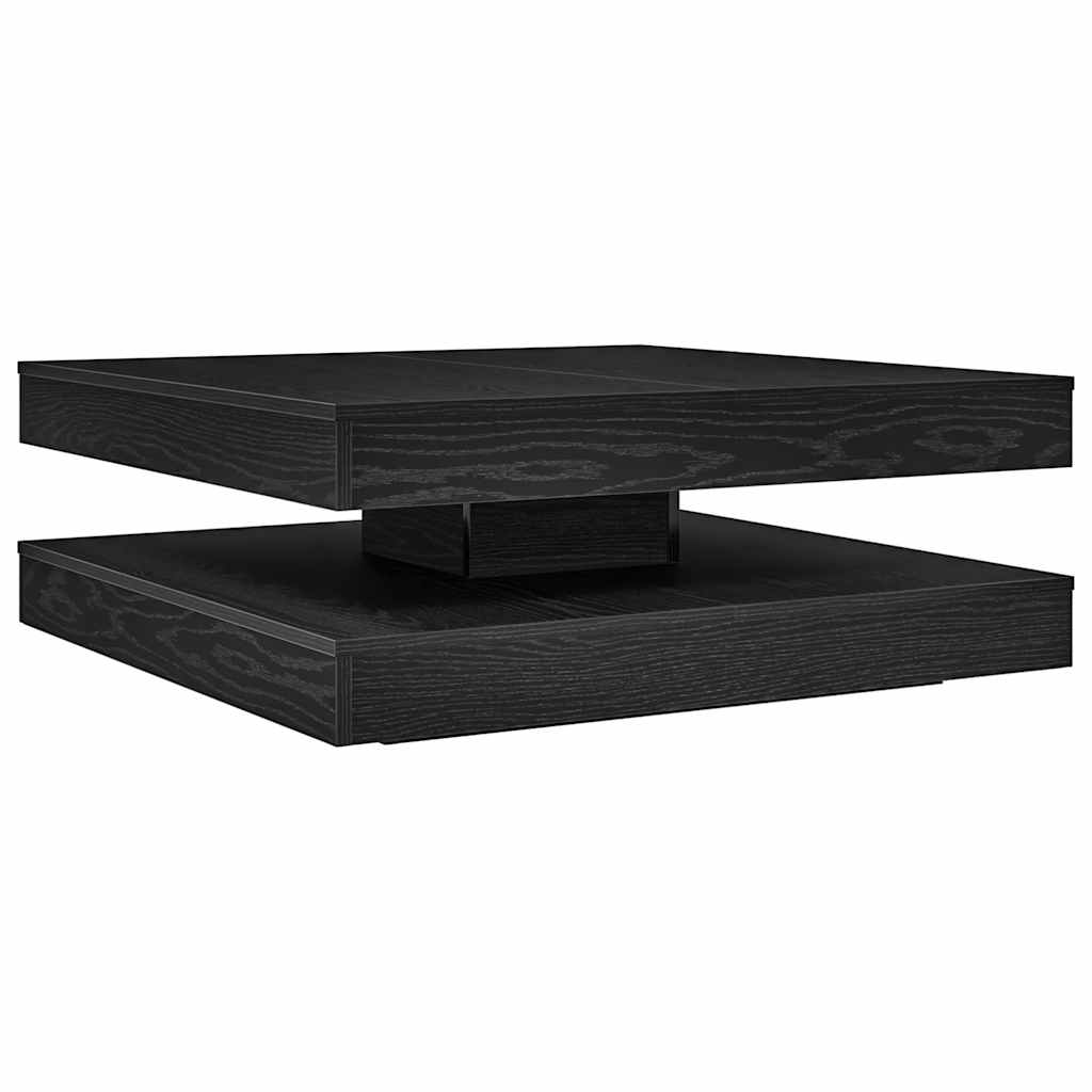 Tavolino da CaffÃƒÂ¨ Girevole a 360 Gradi Nero 90x90x34,5 cm