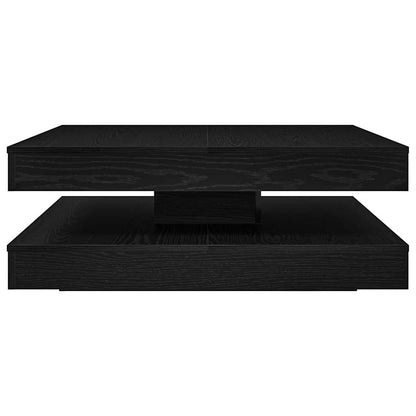 Tavolino da CaffÃƒÂ¨ Girevole a 360 Gradi Nero 90x90x34,5 cm