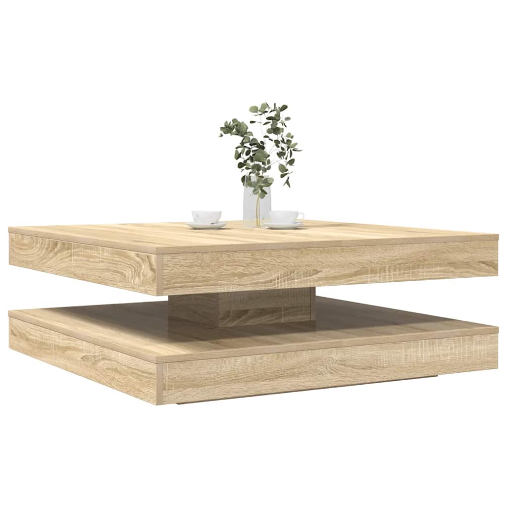 Tavolino da CaffÃƒÂ¨ Girevole a 360 Gradi Sonoma 90x90x34,5 cm