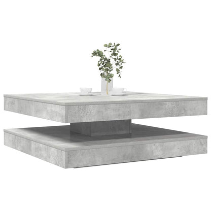 Tavolino da CaffÃ¨ Girevole a 360 Gradi Grigio 90x90x34,5 cm