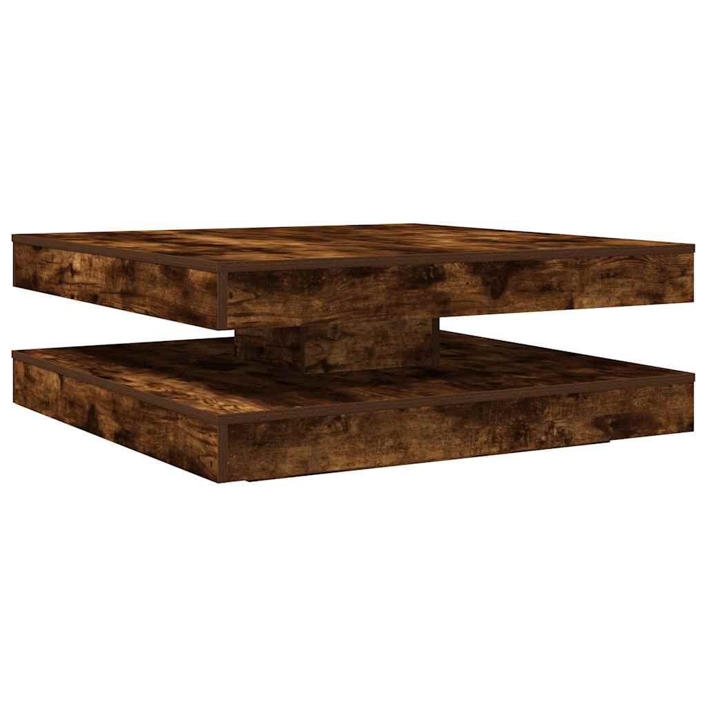 Tavolino da CaffÃƒÂ¨ Girevole a 360 Gradi Rovere 90x90x34,5 cm