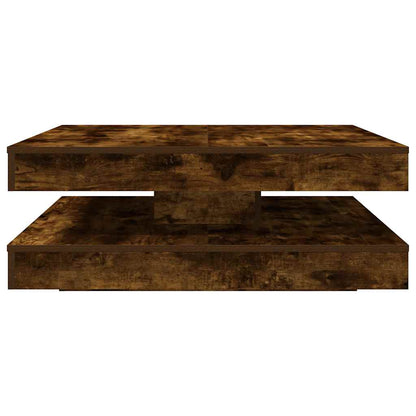 Tavolino da CaffÃƒÂ¨ Girevole a 360 Gradi Rovere 90x90x34,5 cm