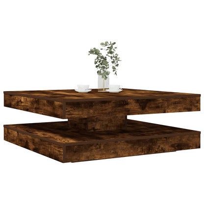 Tavolino da CaffÃƒÂ¨ Girevole a 360 Gradi Rovere 90x90x34,5 cm