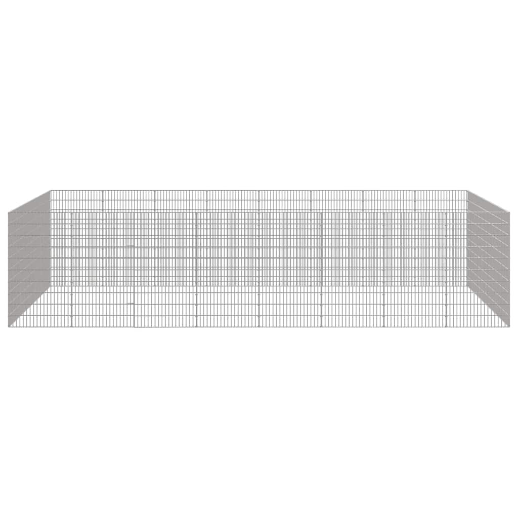Recinto per Animali Ruspante 24 Pannelli 54x100cm Ferro Zincato