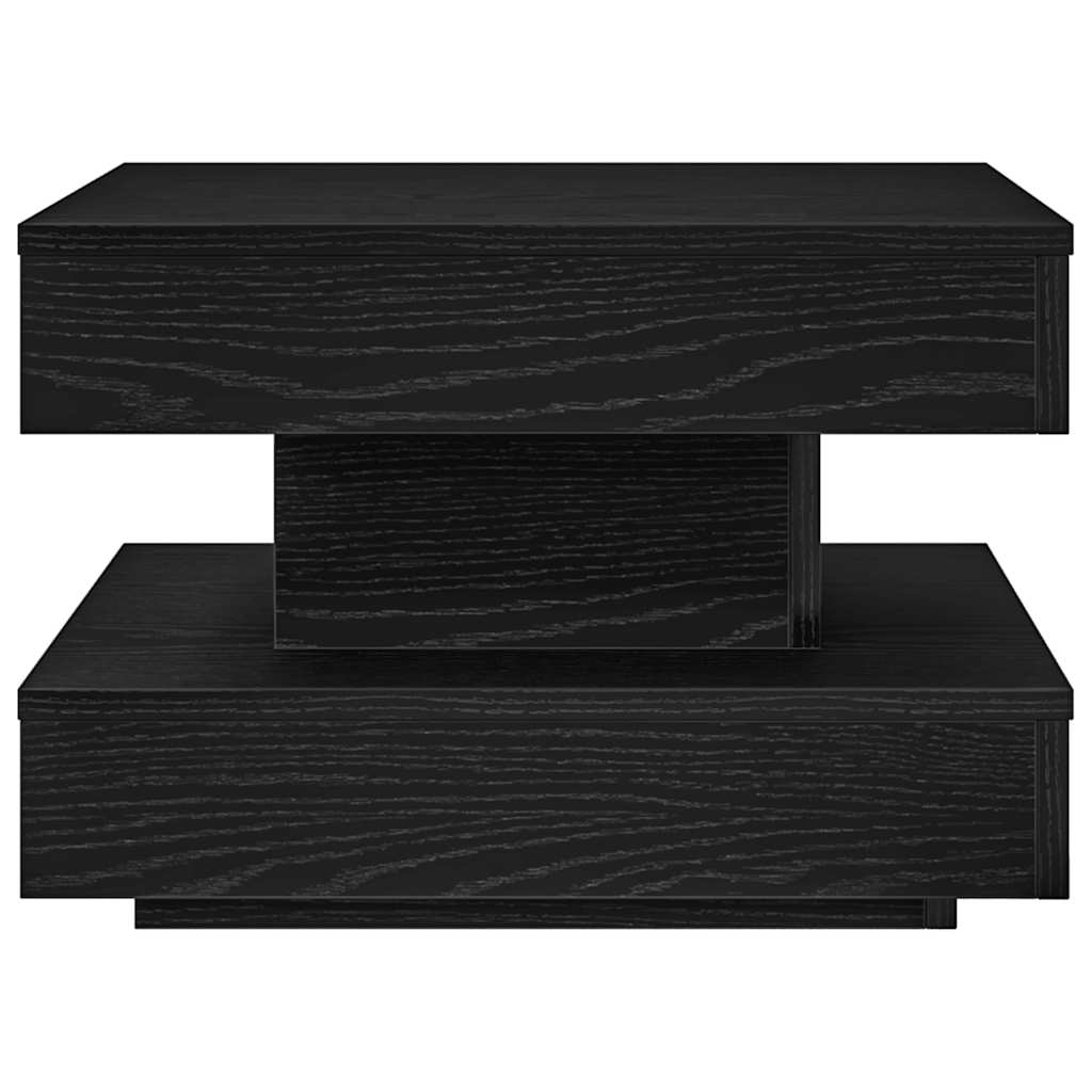 Tavolino da CaffÃ¨ Girevole a 360 Gradi Nero 50x50x34,5 cm