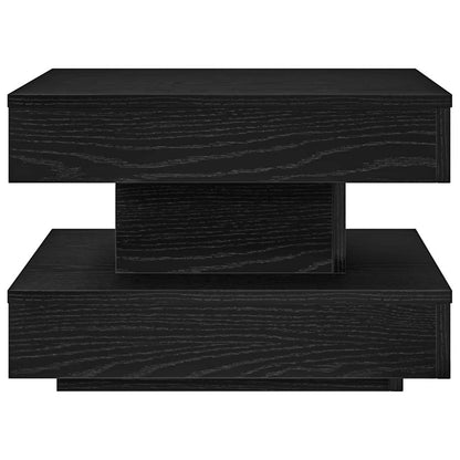 Tavolino da CaffÃ¨ Girevole a 360 Gradi Nero 50x50x34,5 cm