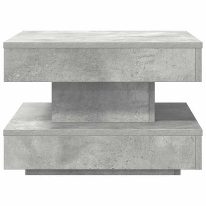 Tavolino da Caffè Girevole a 360 Gradi Grigio 50x50x34,5 cm