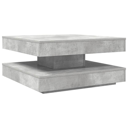Tavolino da CaffÃ¨ Girevole a 360 Gradi Grigio 70x70x34,5 cm
