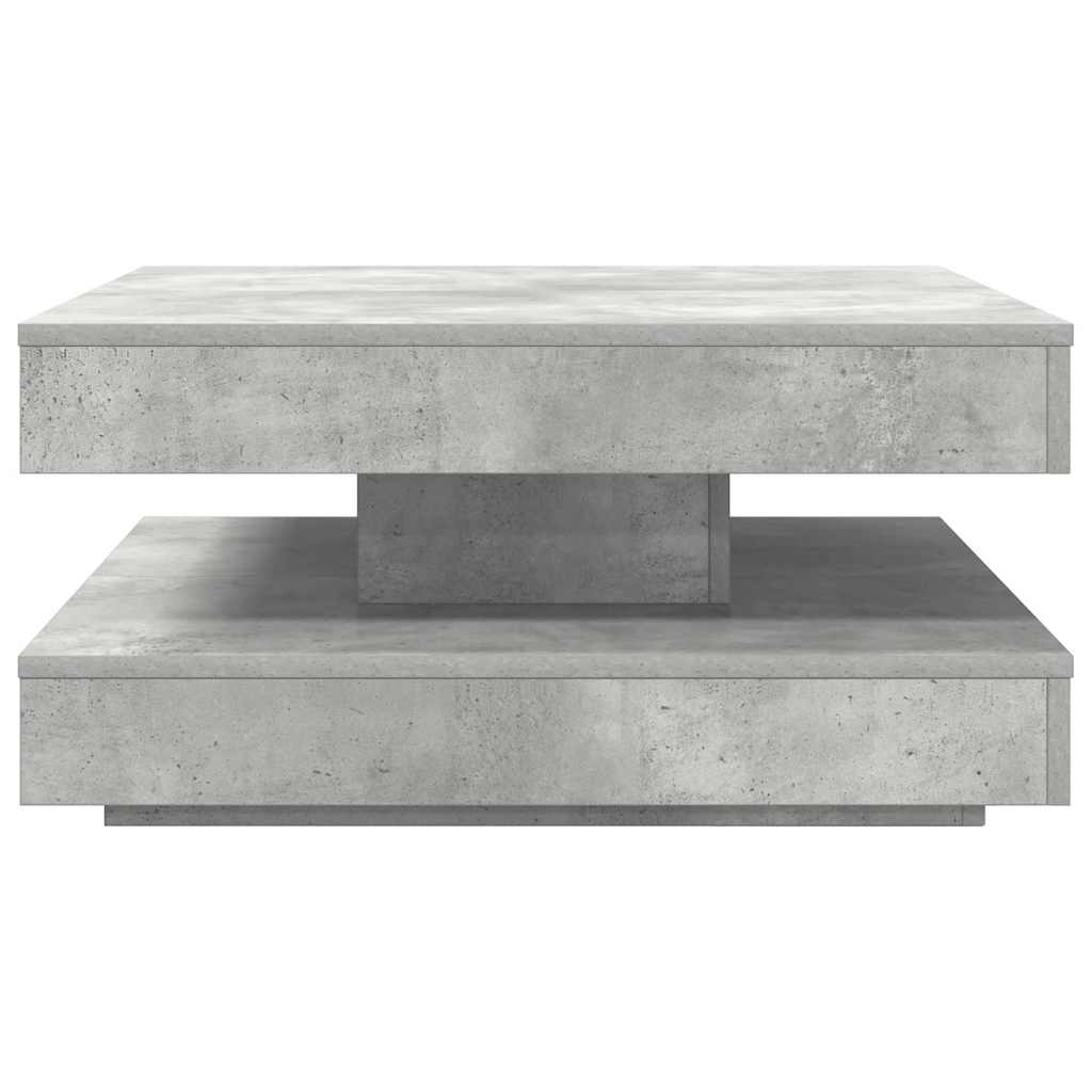 Tavolino da CaffÃ¨ Girevole a 360 Gradi Grigio 70x70x34,5 cm