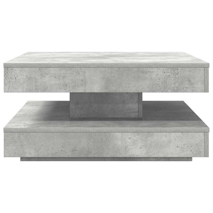 Tavolino da CaffÃ¨ Girevole a 360 Gradi Grigio 70x70x34,5 cm