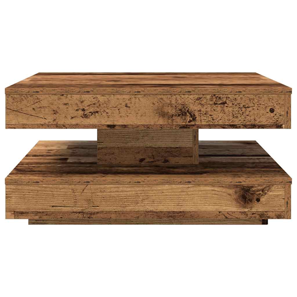 Tavolino da CaffÃƒÂ¨ Girevole a 360 Gradi Antico 70x70x34,5 cm