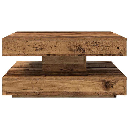 Tavolino da CaffÃƒÂ¨ Girevole a 360 Gradi Antico 70x70x34,5 cm