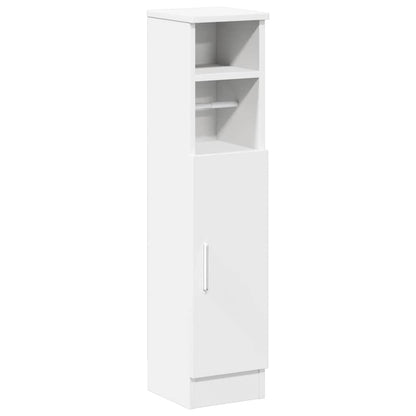 Mobile da Bagno con Portarotolo Bianco 20,5x22x90 cm