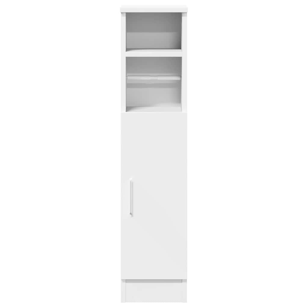 Mobile da Bagno con Portarotolo Bianco 20,5x22x90 cm