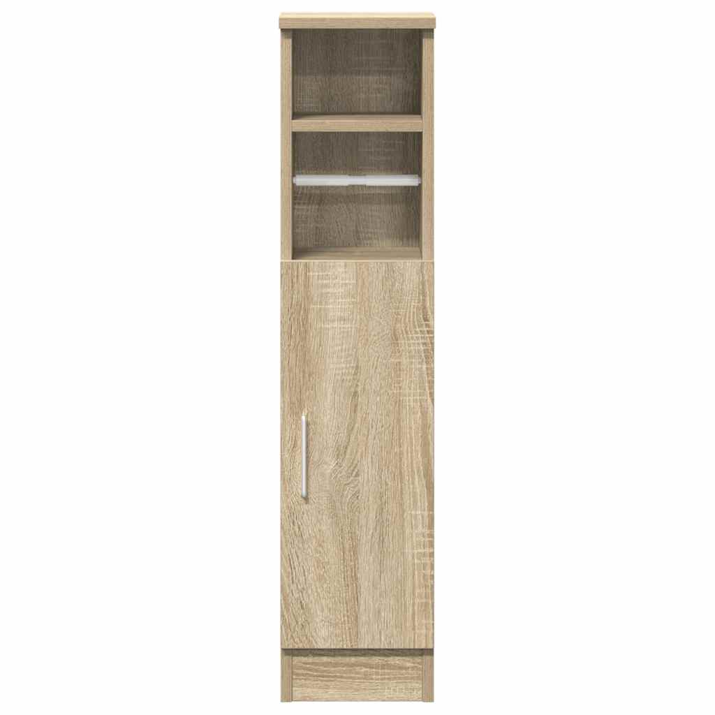Mobile da Bagno con Portarotolo Rovere Sonoma 20,5x22x90 cm