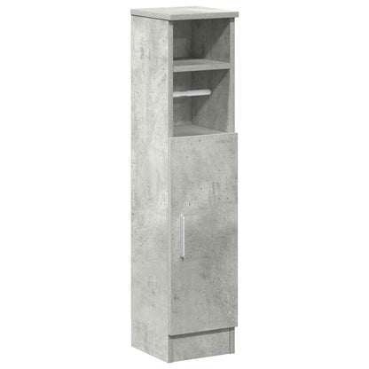 Mobile da Bagno con Portarotolo Grigio Cemento 20,5x22x90 cm