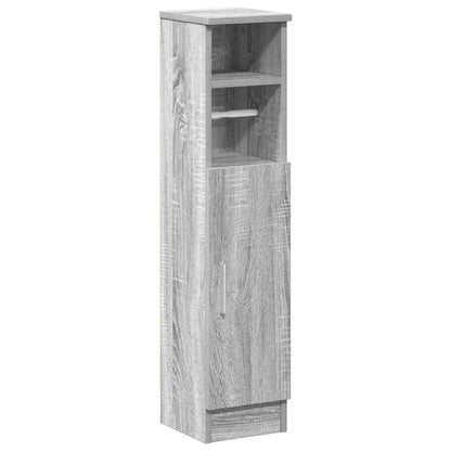 Mobile da Bagno con Portarotolo Grigio Sonoma 20,5x22x90 cm
