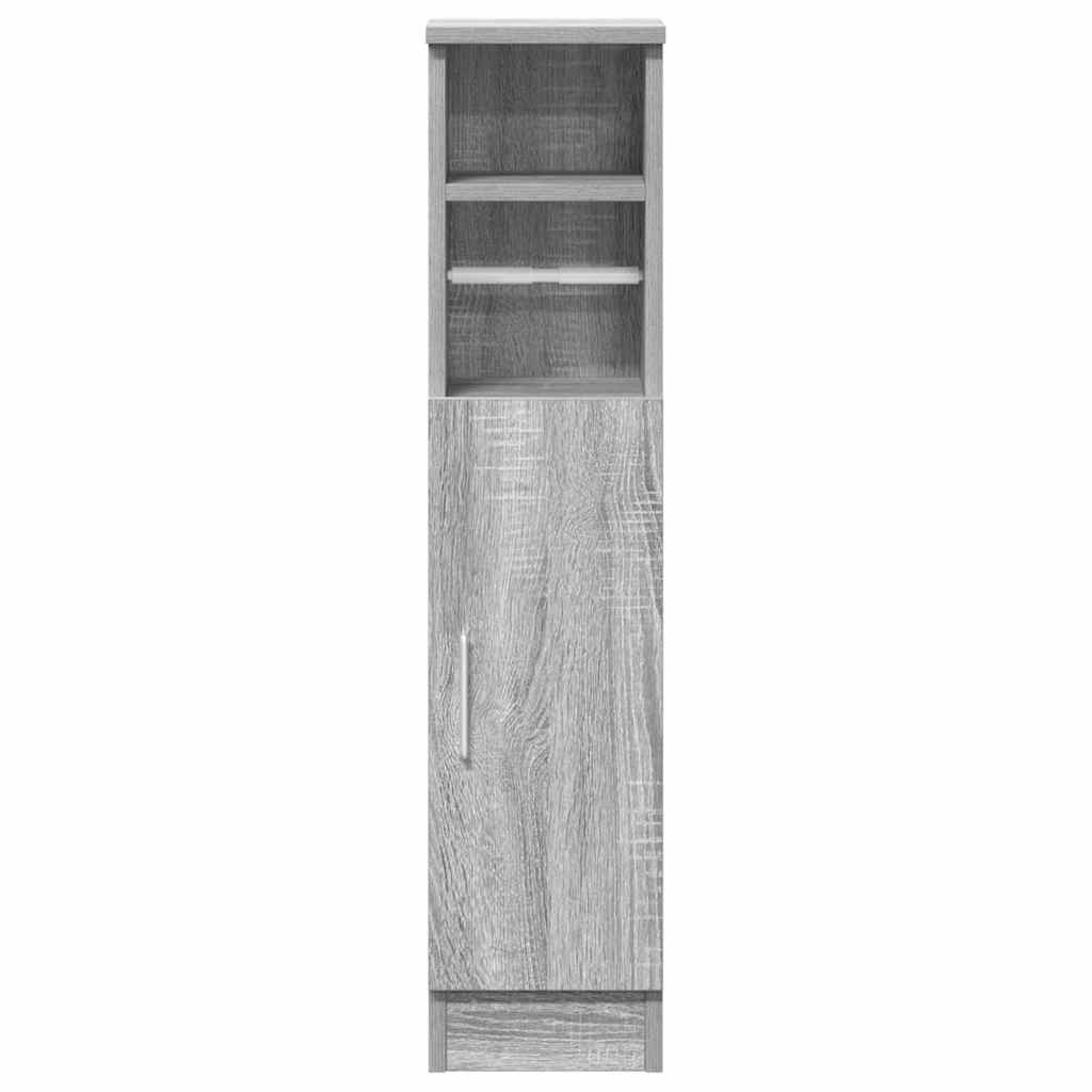 Mobile da Bagno con Portarotolo Grigio Sonoma 20,5x22x90 cm