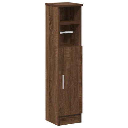 Mobile da Bagno con Portarotolo Rovere Marrone 20,5x22x90 cm