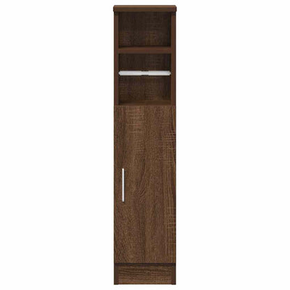 Mobile da Bagno con Portarotolo Rovere Marrone 20,5x22x90 cm