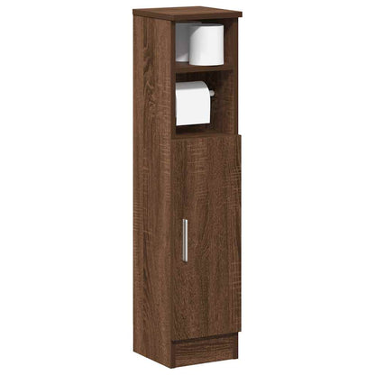 Mobile da Bagno con Portarotolo Rovere Marrone 20,5x22x90 cm