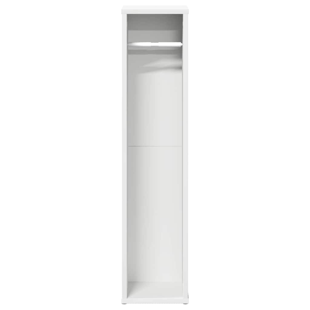 Mobile da Bagno con Portarotolo Bianco 20,5x20x90 cm