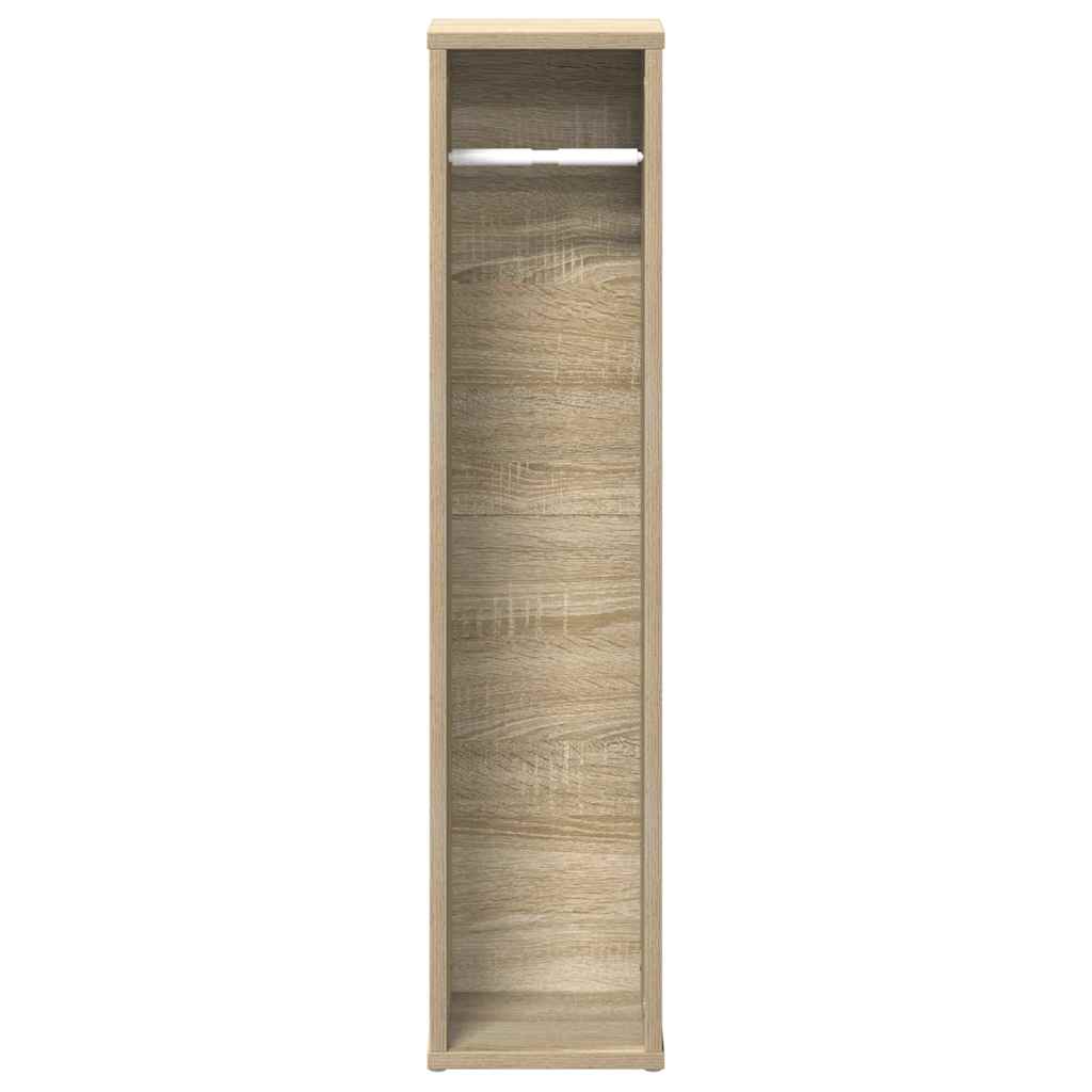 Mobile da Bagno con Portarotolo Rovere Sonoma 20,5x20x90 cm