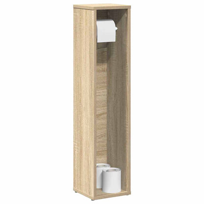 Mobile da Bagno con Portarotolo Rovere Sonoma 20,5x20x90 cm