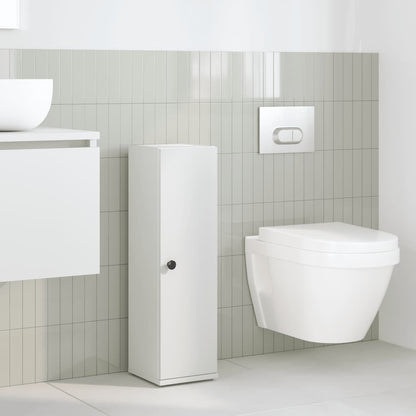 Mobile da Bagno con Portarotolo Bianco 20,5x22x72 cm