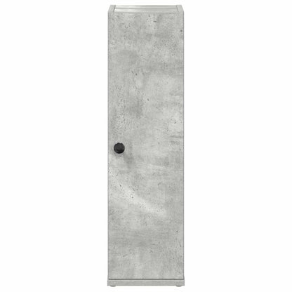 Mobile da Bagno con Portarotolo Grigio Cemento 20,5x22x72 cm