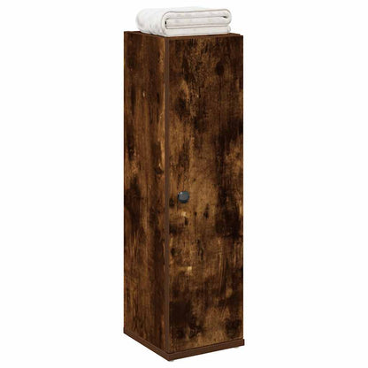 Mobile da Bagno con Portarotolo Rovere Fumo 20,5x22x72 cm