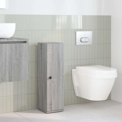 Mobile da Bagno con Portarotolo Grigio Sonoma 20,5x22x72 cm